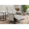 Annaghmore Furniture Nico Leather 360 Swivel Dual Motor Electric Recliner Chair in Moon Grey