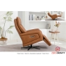 Annaghmore Furniture Pablo Leather 360 Swivel Triple Motor Electric Recliner Chair in Camel