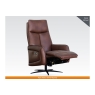 Annaghmore Furniture Pablo Leather 360 Swivel Triple Motor Electric Recliner Chair in Dark Brown