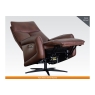 Annaghmore Furniture Pablo Leather 360 Swivel Triple Motor Electric Recliner Chair in Dark Brown