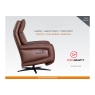 Annaghmore Furniture Pablo Leather 360 Swivel Triple Motor Electric Recliner Chair in Dark Brown