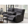 Annaghmore Furniture Silva Soft Touch Fabric Recliner 3 Seater Sofa with Drop Down Table and Cup Holders