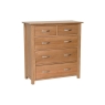 Moda Solid Oak 3 + 2 Chest of Drawers