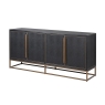 Coach House Grantham Lava Black Shagreen & Ebony Oak Wide Sideboard