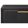 Coach House Grantham Lava Black Shagreen & Ebony Oak Chest Of Drawers