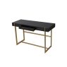 Coach House Soho Dark Brown & Gold Accents Desk Console Table