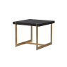 Coach House Soho Dark Brown & Gold Accents End Table