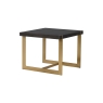 Coach House Soho Dark Brown & Gold Accents End Table