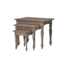 Coach House Colonial Reclaimed Pine Nest of 3 Colonial Reclaimed Pine Side Tables