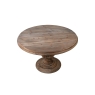 Coach House Colonial Reclaimed Pine Round Turned Pedestal Dining Table