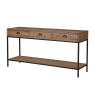 Coach House Reclaimed Oak 3 Drawer Console Table