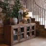 Coach House Reclaimed Oak 3 Drawer Console Table