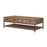 Coach House Reclaimed Oak 2 Drawer Coffee Table