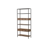 Coach House Reclaimed Oak 4 Drawer Tall 5 Shelf Unit