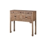 Coach House Reclaimed Oak 4 Door 3 Drawer Console Table